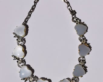 Heart Necklace & Earrings 1950s Vintage