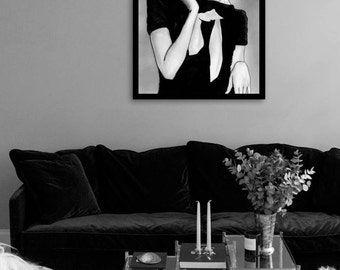 Vogue print, Vogue poster, Vogue wall art, Vogue cover, wall art, Vogue magazine, black and white illustration, instant download, digital