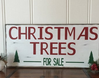 Christmas tree sign | Etsy