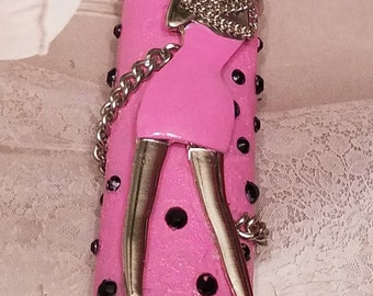 Rhinestone Bling Lighter Cover/Party Girl In Pink