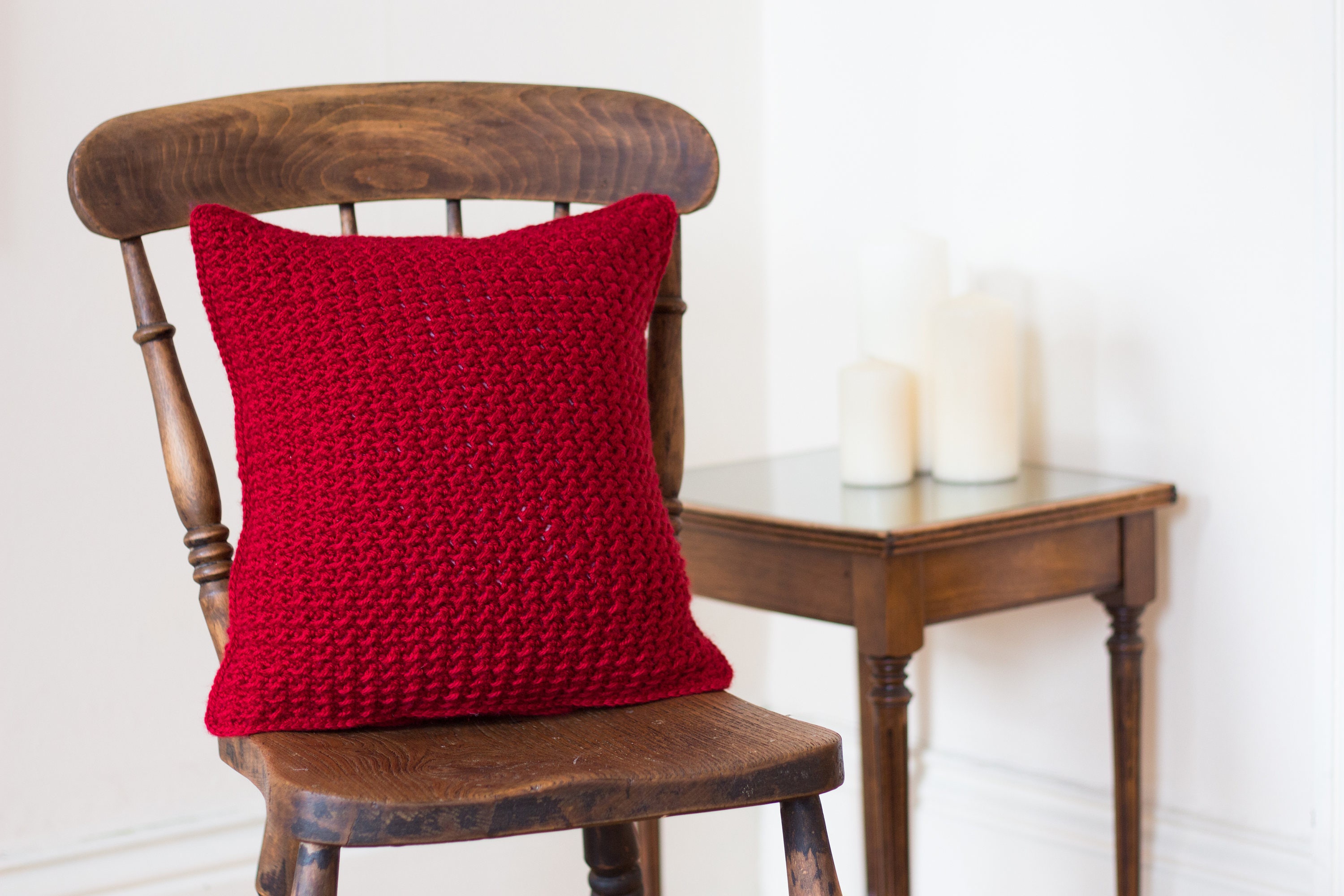 Red Chair Cushion Cover Cozy Pillow Couch Pillow Settee