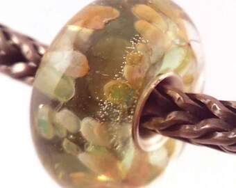 ON SALE 25% OFF loversofbeads Sra artist handmade euro big hole lampwork glass bead with sterling silver core - Made To Order - T431