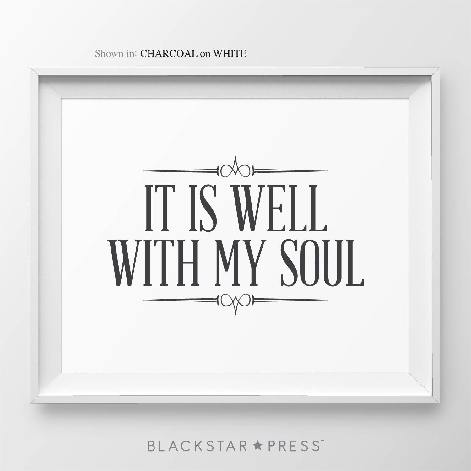 It Is Well With My Soul Hymn Print Bible Verse Wall Art