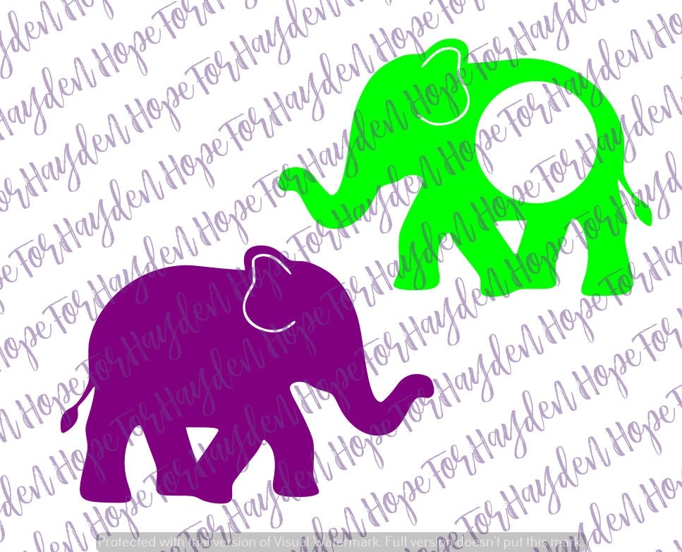 Download Elephant monogram SVG Elephant SVG Cutting File Cricut