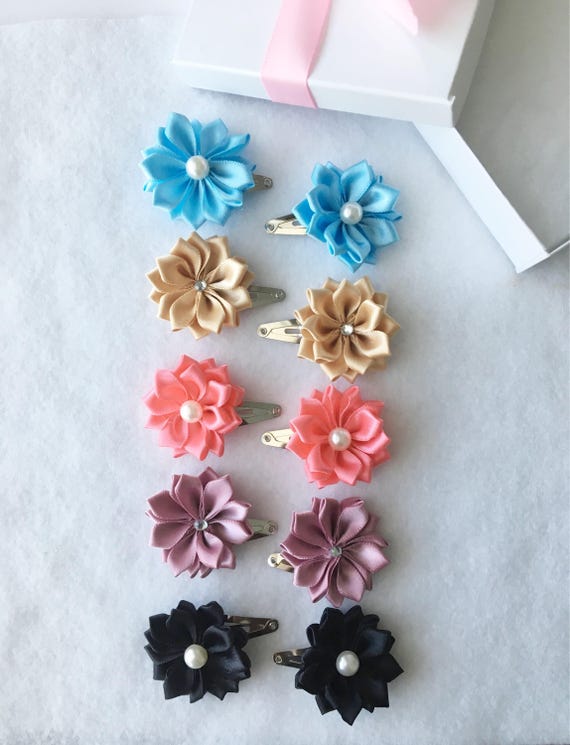 Flower Hair Clips. Flower Hair Bow Baby Bows Hair Bow Set