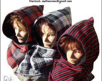 Lined hood scarf - Christmas gift idea