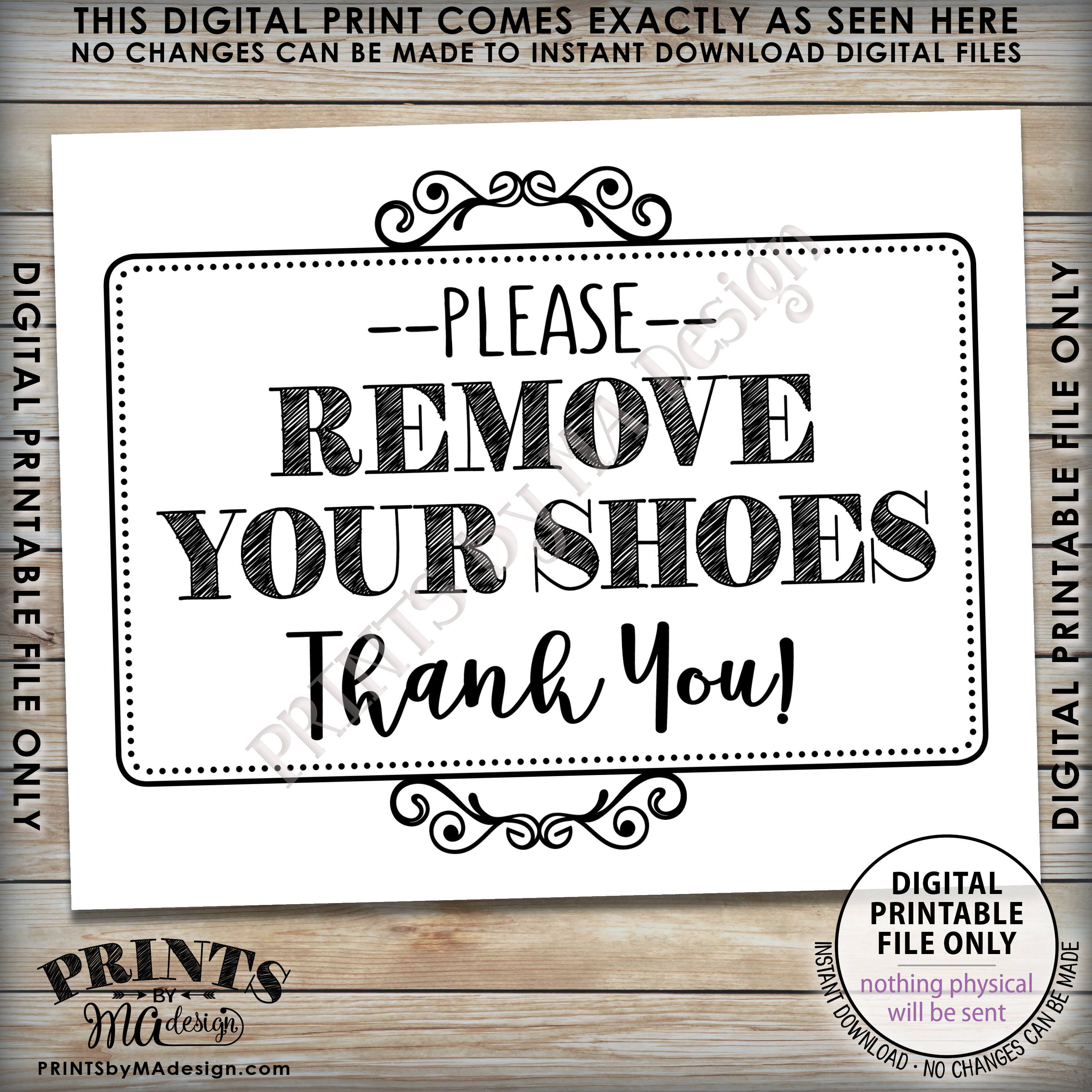 Remove Shoes Sign, Please Remove Your Shoes, Entryway Sign, Entrance