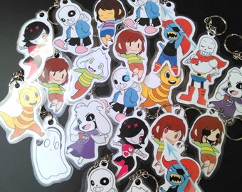 Undertale Laminated Keychains