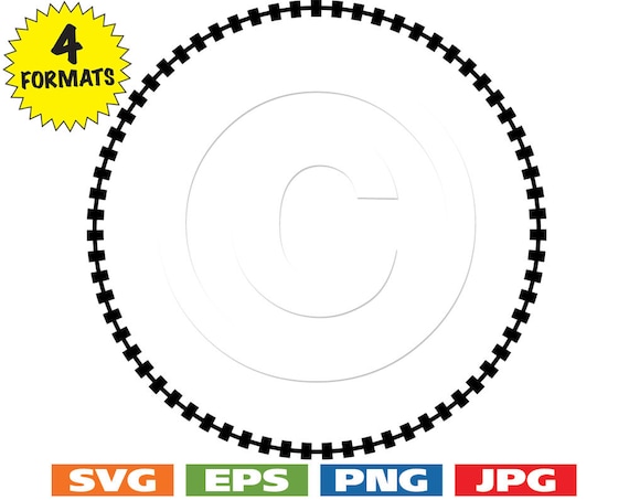 Download Round Dotted Train Track Border/Frame svg cutting file PLUS