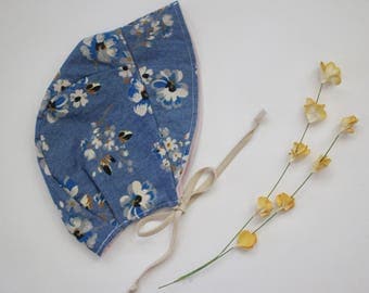 0-3 Months - Painted Wildflower Sun bonnet