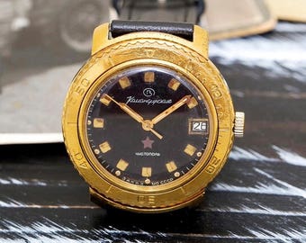 Vostok Komandirskie Chistopol Tchistopol USSR Soviet Russian Men's Watch with new leather strap