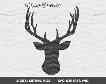 Deer Svg, Deer Head SVG, Hunting Svg, Reindeer Southern SVG, Monogram Frames, Silhouette Cricut Cut Files SVDP310