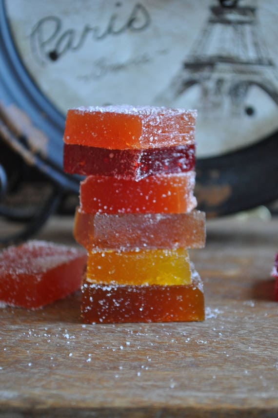 French Pate de Fruit 6 pcs Fruit Jelly Fruit Candy Handmade