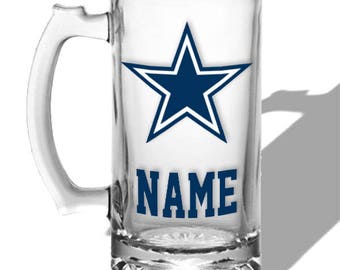 Personalized beer mug Dallas Cowboys, Gift