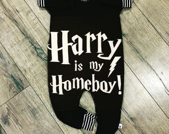 Harry Potter, baby romper, handmade clothing, baby bodysuit, custom baby gift, trendy toddler clothes, disney, t shirt romper, wizards