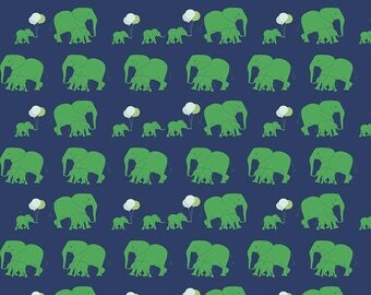 Safari Elephants Blue from Safari Party by Melissa Mortenson for Riley Blake - 1/2 yard