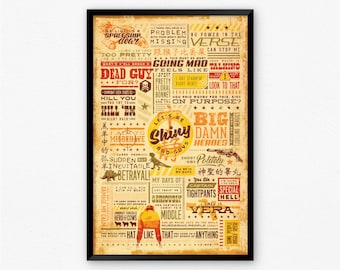 Firefly Serenity Quote Poster Vintage Typography | Geeky Movie Quote Word Art Sci-Fi Fan Gift