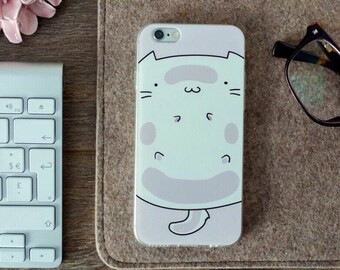 iPhone SE Case iPhone Case SE iPhone 5 Case iPhone Case 5 iPhone 5s Case iPhone Case 5S - Chubby Cat - Pink Case - Slim - Transparent