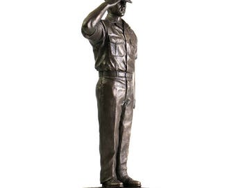 Navy Chief Petty Officer Statue - 12 Inch Height, Bronze Cold Cast Resin, KA306