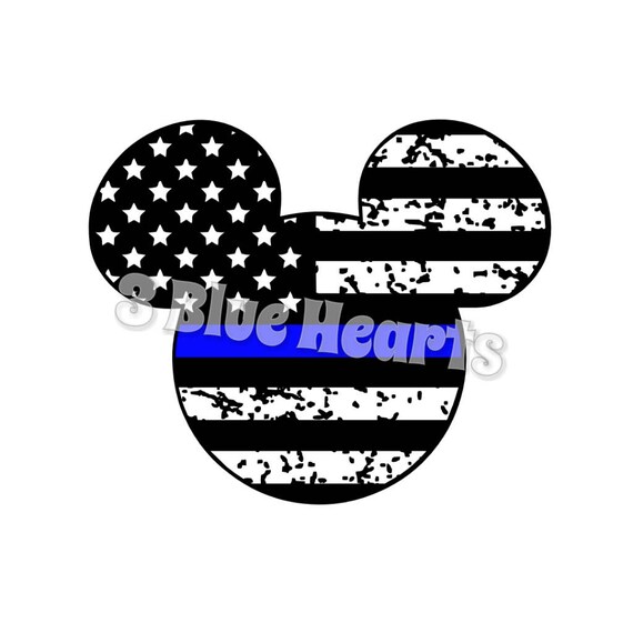 thin blue line mickey mouse