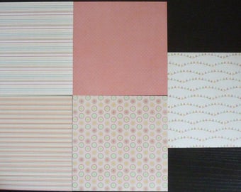 set of 5 sheets 15 x 15 cm: geometric