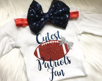 Cutest patriots Fan, football, football shirt, baby girl, football bodysuit, newborn, football princess, tutu, tutus and touch downs