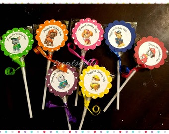 Paw patrol birthday - Paw patrol party favors - Paw Patrol lollipops - Paw Patrol candy - Paw Patrol goody bags - Paw Patrol party