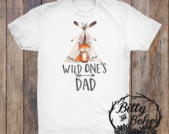 Dad of the Wild One Shirt, Dad Shirt, Dad of the Birthday Girl Shirt, Dad of the Birthday Boy Shirt, Matching Family Shirts, Fox Birthday