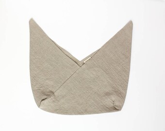 azuma bukuro linen bag / bento bag / origami / reusable gift wrap / natural