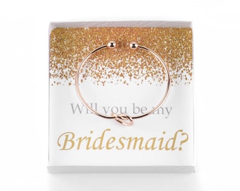 Will You Be My Bridesmaid, Bridesmaid Proposal, Knot Bracelet, Be My Bridesmaid Gift, Wedding Party Gifts, Ask Bridesmaids, Bridesmaid Gifts