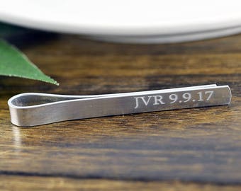 Personalized Tie Bar, Engraved Tie Bar, Gift for Dad, Personalized Gift for Husband,Custom Tie bar,Wedding Gift for Husband, Engagement Gift