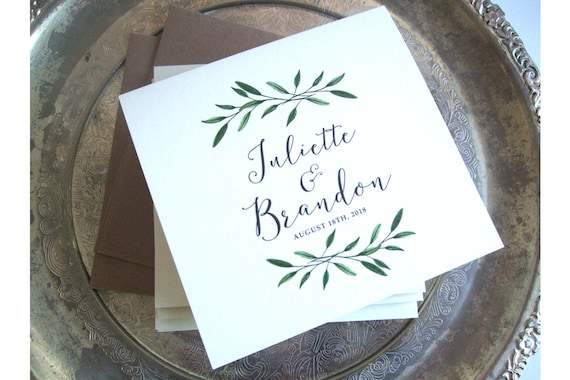 Rustic Wedding Invitation - Woodland