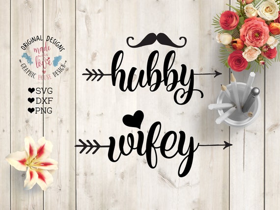 Download hubby wifey svg marriage svg couple svg husband svg wife