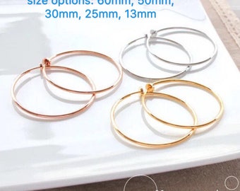Clip on Hoop Earrings, customized Non Pierced Earrings, Comfortable Clip on Earrings, Saturn earrings, big hoop earrings