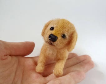 Miniature puppy, needle felt dog, pose-able needle felted dog, felted puppy, needle felted animal, dog lover, dolls' pet