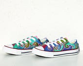 CLOE, Custom Sneakers, Handpainted Shoes, Sunflower Converse, Custom Converse, Sneakers, Painted Converse, Sunflower sneakers