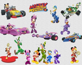 26 Mickey and the Roadster Racers Clipart, 300 DPI, PNG Mickey Roadster Racers Clip Art, Mickey Mouse
