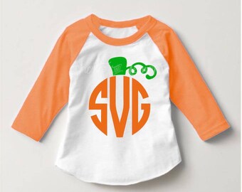 Pumpkin monogram svg, halloween svg, cute halloween svg, pumpkin svg, digital download, Halloween, SVG, DXF, EPs, PNG, Cricut, Silhouette