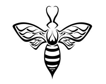Manchester bee vinyl sticker for walls, furniture, cars, windows etc tribal design
