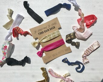 Hair Ties Favors - Bachelorette Party Favors - Bridal Shower Favors - Party Favors - To Have and To Hold Your Hair Back - Bridesmaid Gifts