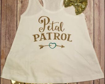 Petal Patrol Shirt, Petal Patrol Tank Top, Flower Girl Wedding Shirt, Flower Girl Rehearsal Tank top, Rehearsal Flower Girl Shirt