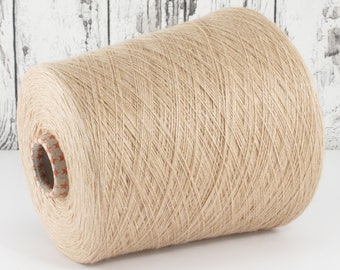 Cashmere/silk (Italy) on cone beige, per 100 g: Y001135