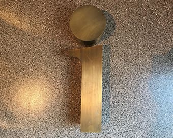 Vintage metal letter i