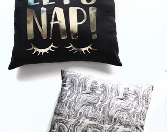 Decorative pillow, Let's Take A Nap, decorative pillow, throw pillow, accent pillow