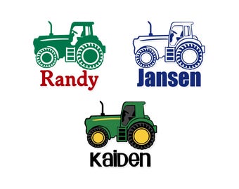 Tractor Vinyl Decal | Tractor Decal | John Deere | John Deere Decal | Tractor Name Decal | Vinyl Decal | Name Decal | Water Bottle Decal