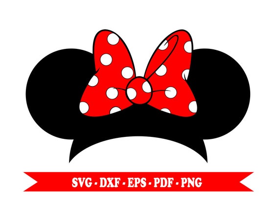Minnie mouse ears svg bow download in SVG digital format