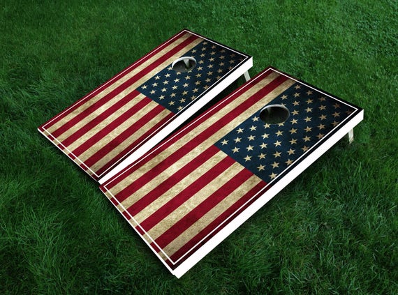 Items similar to AMERICAN FLAG Cornhole Boards on Etsy