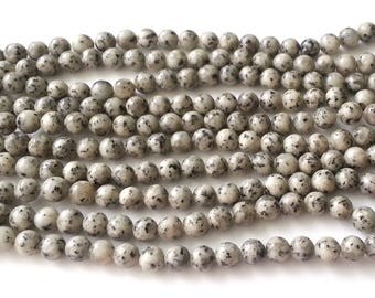 Sesame jasper beads - jasper beads - 8mm beads - round beads - gemstone beads