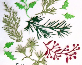 11 Feuilles décoratives de Noël en papier