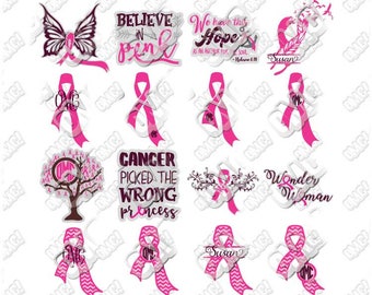 Breast Cancer SVG Bundle Pink October Month svg dxf eps jpeg format layered cutting files clipart die cut decal vinyl cricut silhouette